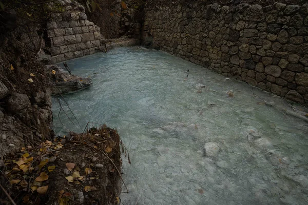 Immagine Delle Sorgenti Acqua Sulfurea Lavino Autunno Abruzzo Italia — Foto Stock