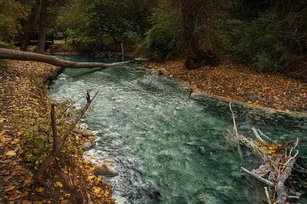 Imagen Manantiales Agua Sulfurosa Lavino Otoño Abruzos Italia — Foto de Stock