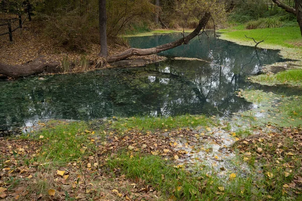 Image Sulphurous Water Springs Lavino Autumn Abruzzo Italy — Stock Photo, Image