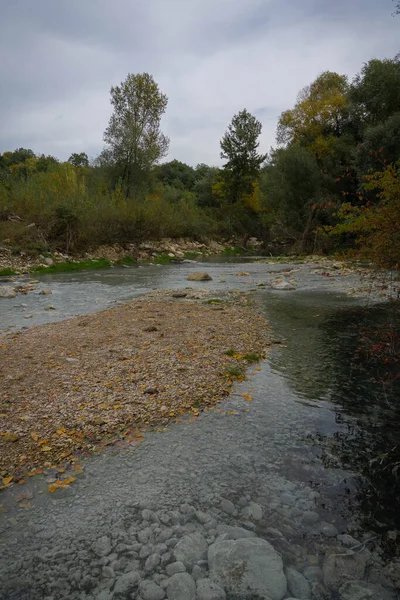 Imagen Del Río Sulfuroso Lavino Otoño Abruzzo Italia — Foto de Stock