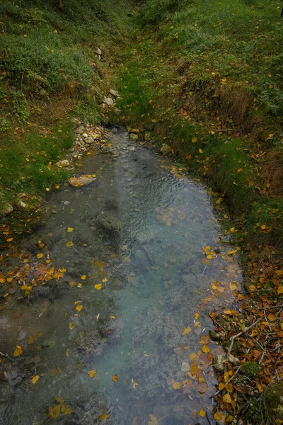 Immagine Delle Sorgenti Acqua Sulfurea Lavino Autunno Abruzzo Italia — Foto Stock