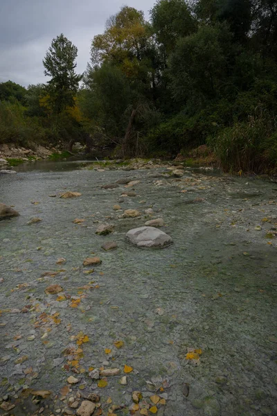 Image Sulphurous River Lavino Autumn Abruzzo Italy — Stock Photo, Image