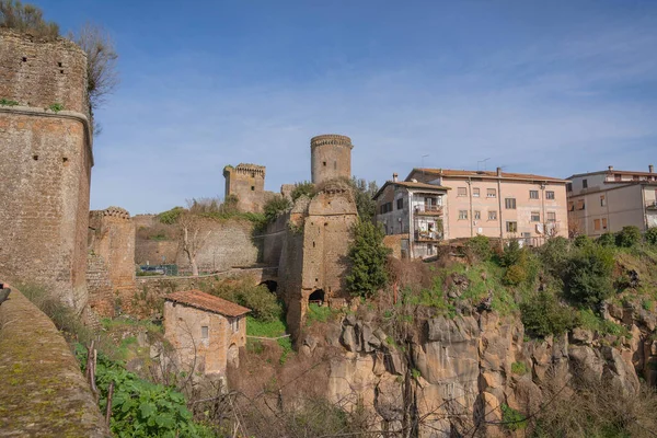 Talya Lazio Nepi Şatosu Olan Şehir Manzarası — Stok fotoğraf