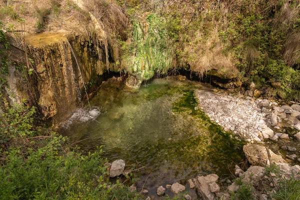 Piscine Termali All Aperto Gratuite Bagni San Filippo Toscana — Foto Stock