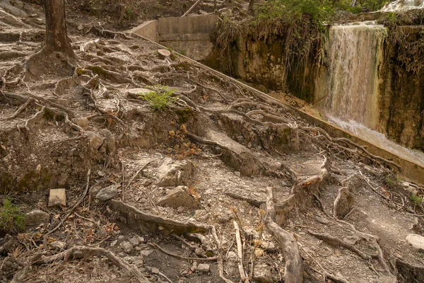 Δωρεάν Εξωτερικές Θερμικές Πισίνες Στο Bagni San Filippo Τοσκάνη Στην — Φωτογραφία Αρχείου