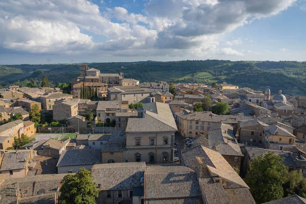 Scenisk Utsikt Över Staden Orvieto Från Toppen Tornet Moro Italien — Stockfoto