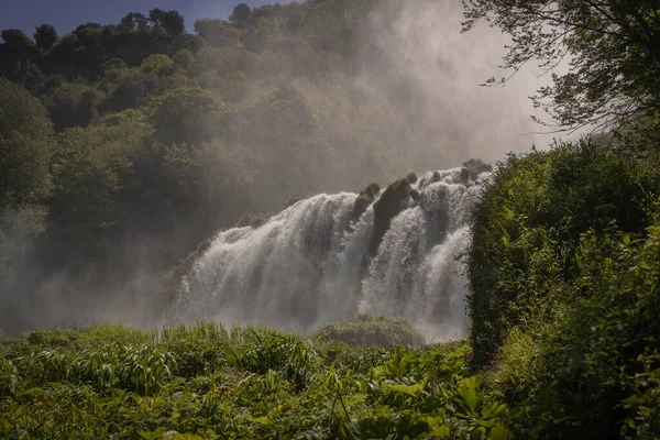 Immagine Delle Cascate Marmo Nei Pressi Terni Umbria Italia Durante — Foto Stock