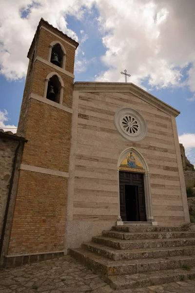 Veduta Panoramica Rocca Frangipani Nel Paese Tolfa Nel Lazio — Foto Stock