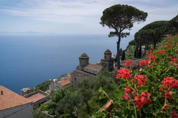 Malowniczy Widok Morze Ravelo Wybrzeżu Amalfi Kampanii Włoszech — Zdjęcie stockowe