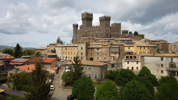 Γραφική Θέα Του Κάστρου Και Του Borgo Torre Alfina Στην — Φωτογραφία Αρχείου