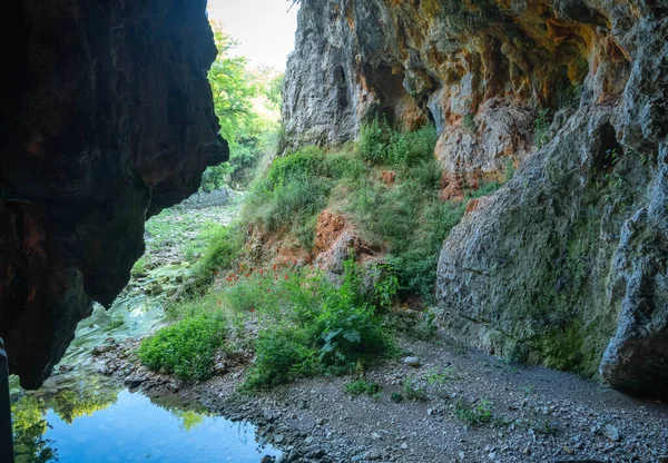 Uscita Dalla Grotta Pastena Provincia Fronzinone Nel Lazio — Foto Stock