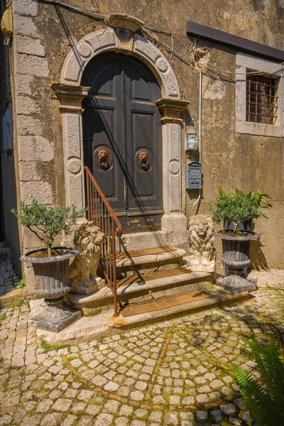 Cityscape Castro Del Volsci Fronzinone Italy Mountain Road — Stock fotografie