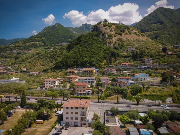 Utsikt Över Staden Iseo Från Höjd Lombardiet Italien — Stockfoto