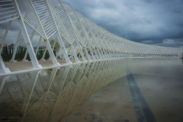 Futuristic Olimpic Complex Athens Cloudy Weather Greece — Stock Photo, Image