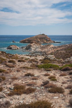 Euboea Adası'nın güzel deniz kıyısı,