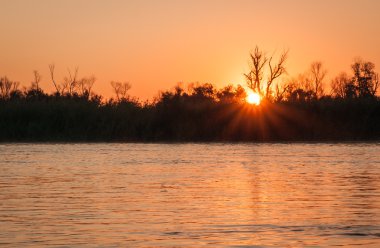 Volga Delta gün batımında