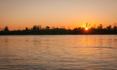 Volga Delta gün batımında