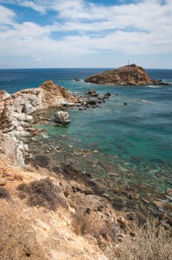 Euboea Adası'nın güzel deniz kıyısı,