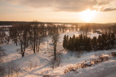 Arkhangelskoye Park'ta kış