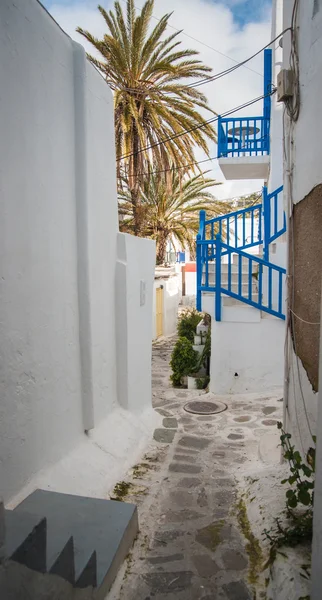 Weergave van Mykonos straten — Stockfoto