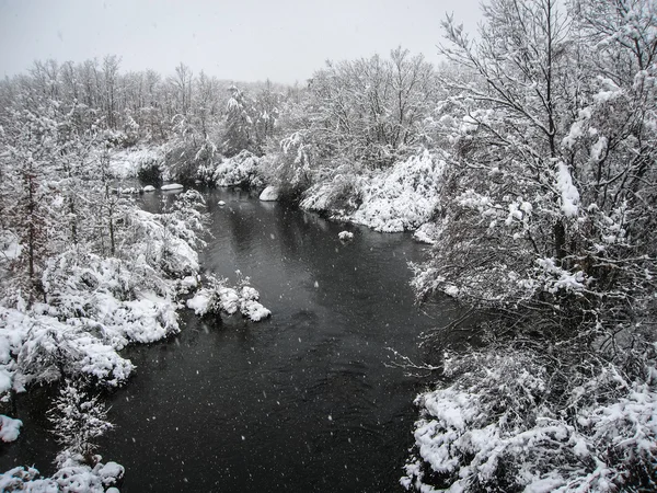 Winter in puebla de sanabria — Stockfoto