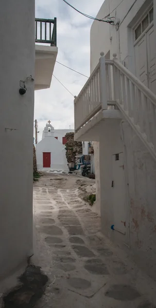 Vista das ruas de Mykonos — Fotografia de Stock