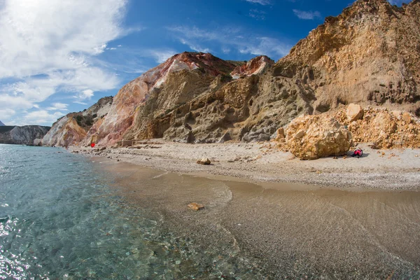 Pittoreska firiplaka beach — Stockfoto