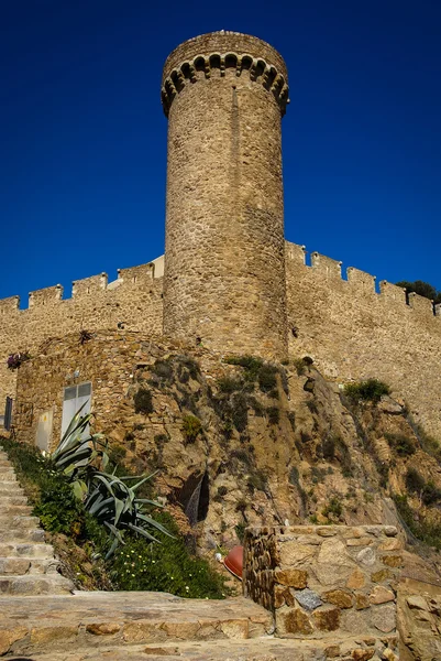 Tossa de Mar adlı eski ortaçağ kalesi — Stok fotoğraf