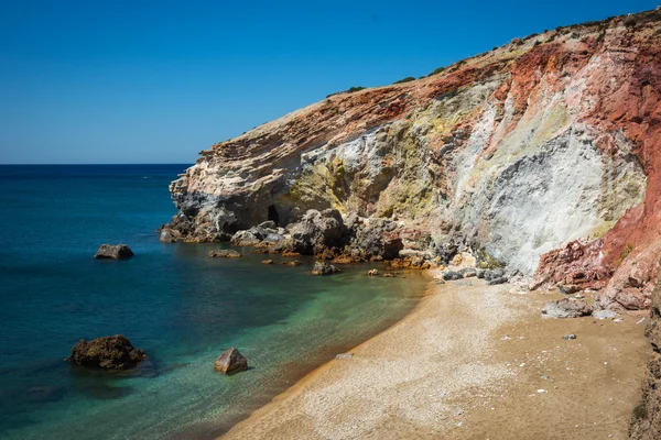 Niezwykłe kolory żywe Palepchori Beach — Zdjęcie stockowe