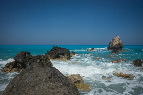 Hermosa playa de Kalamitsi en Levkada — Foto de Stock