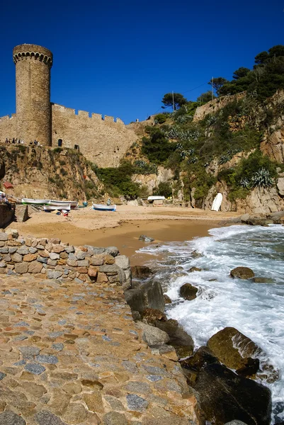 Antiguo castillo medieval en Tossa de Mar —  Fotos de Stock