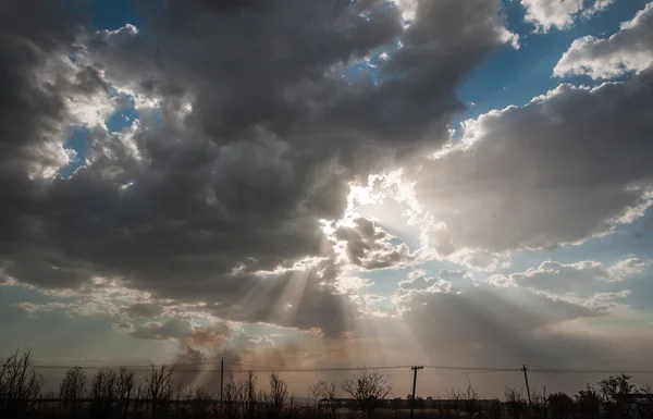 Stormy clouds in Ahtuba — Stock Photo, Image