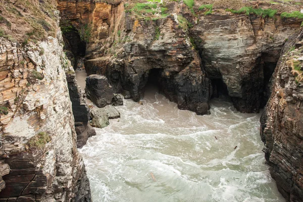 Malownicze jak Catedrais beach — Zdjęcie stockowe