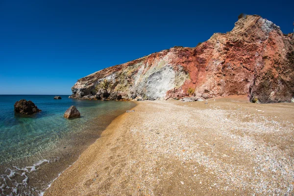 Inusuales colores vivos de la playa de Palepchori — Foto de Stock