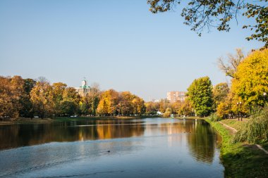 Moskova'da güzel sonbahar park