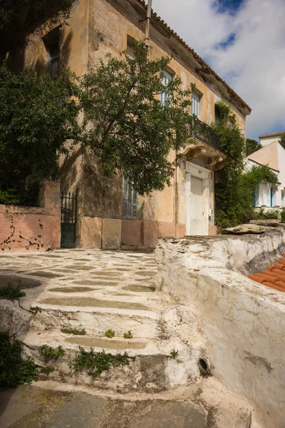 Kiklad Adaları Kea sokakların görünümü