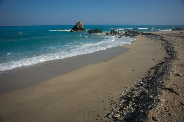 Hermosa playa de Kalamitsi en Levkada — Foto de Stock