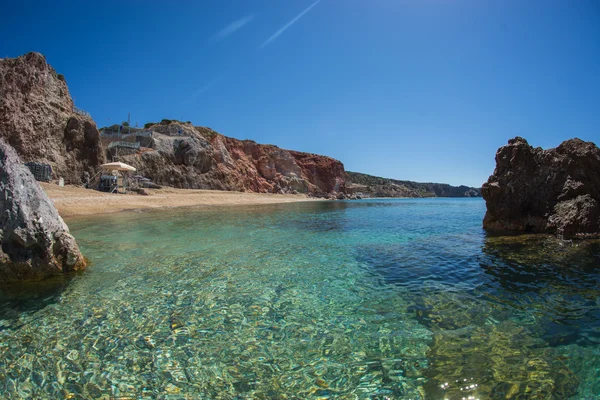 Cores vivas incomuns da praia de Palepchori — Fotografia de Stock