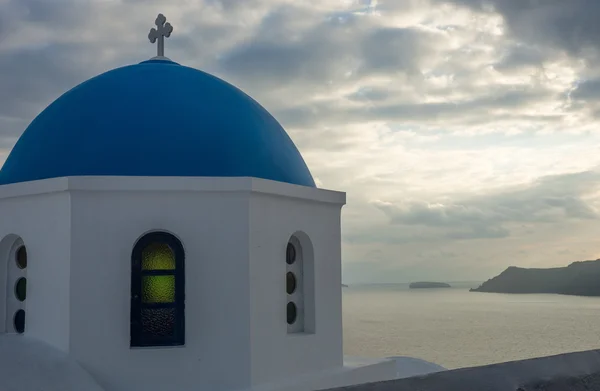 Cúpula azul de iglesia blanca — Foto de Stock