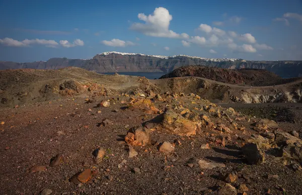 Volcanic island of Nea Kameni — Stock Photo, Image