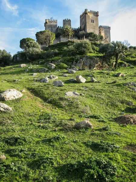 中世纪的城堡，在阿莫多瓦德尔里奥 — 图库照片