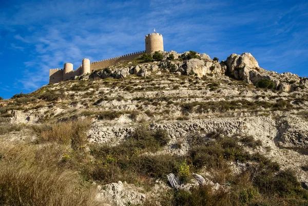 Slott på Castalla på kulle — Stockfoto