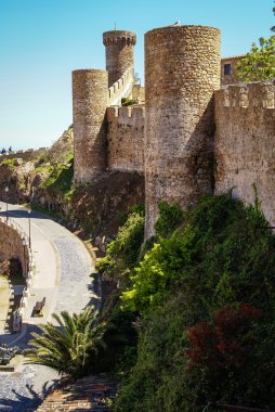 Tossa de Mar plaj kalede