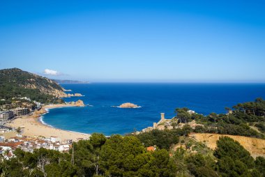 Tossa de Mar plaj kalede