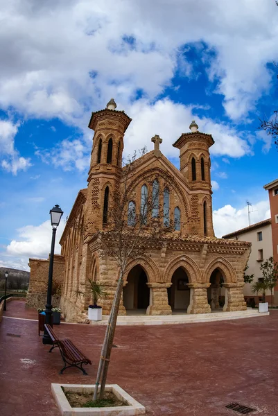 Templom Villaspesa-Teruel — Stock Fotó