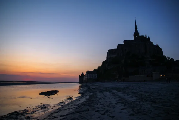 Zachód słońca w Le Mont wysłał Michel — Zdjęcie stockowe