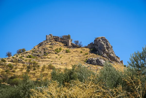 Ruïnes van een kasteel op Moclin — Stockfoto