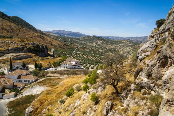 Paesaggio urbano del villaggio di Moclin — Foto Stock