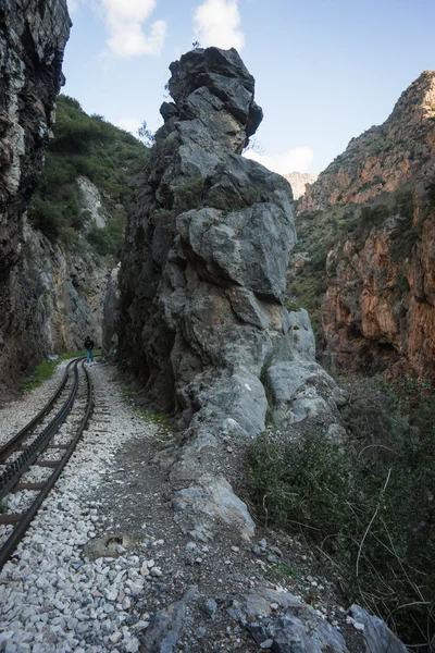 コグ Railwayin Vouraikos 渓谷 — ストック写真