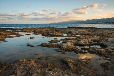 Monemvasia yakınındaki deniz manzarası